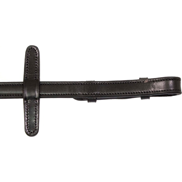 Henry James Saddlery Small Pimple Hybrid Rubber Reins with Leather Stoppers RR6 - Black